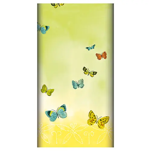 PAPSTAR Tischdecke, stoffähnlich, Airlaid 120 cm x 180 cm "Papillons"