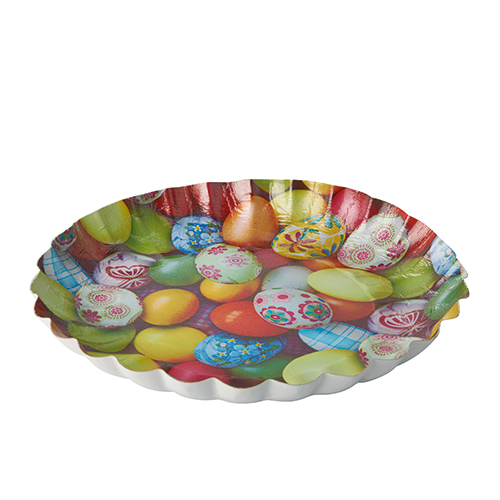 PAPSTAR Präsentierschalen-Ostern rund Ø 23 cm, 2,5 cm Ostern sortiert, 25 x 3 Stück