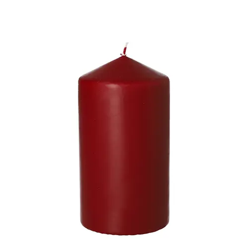 PAPSTAR GALA Basic Stumpenkerze Ø 80 mm, 150 mm kirsche, lange Brenndauer ca. 50 Stunden, RAL-zertifiziert, Artikel 95953