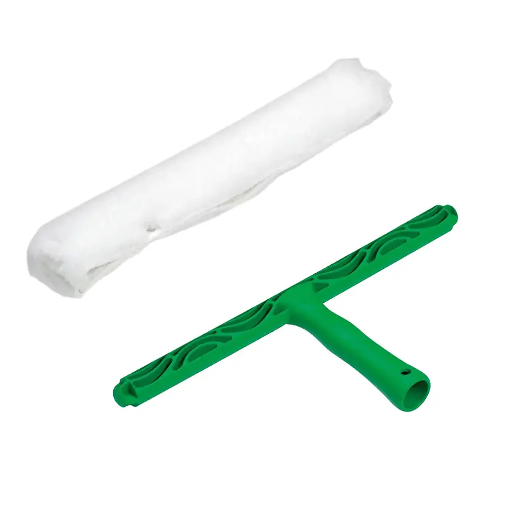 Unger PRO Starter Set 2in1 Glasreinigungsset, 2-teilig von Unger mit UniTec Einwascher und S-Fensterwischer aus Edelstahl, Breite 35 cm für streifenfreie Glasreinigung