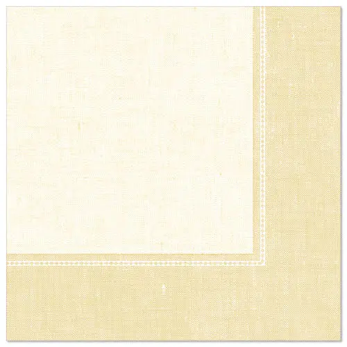 PAPSTAR Servietten "ROYAL Collection" 1/4-Falz 40 x 40 cm champagner "Linum" in Stoffoptik, weiche Premium-Tischserviette für festliche Anlässe, Artikel 88316