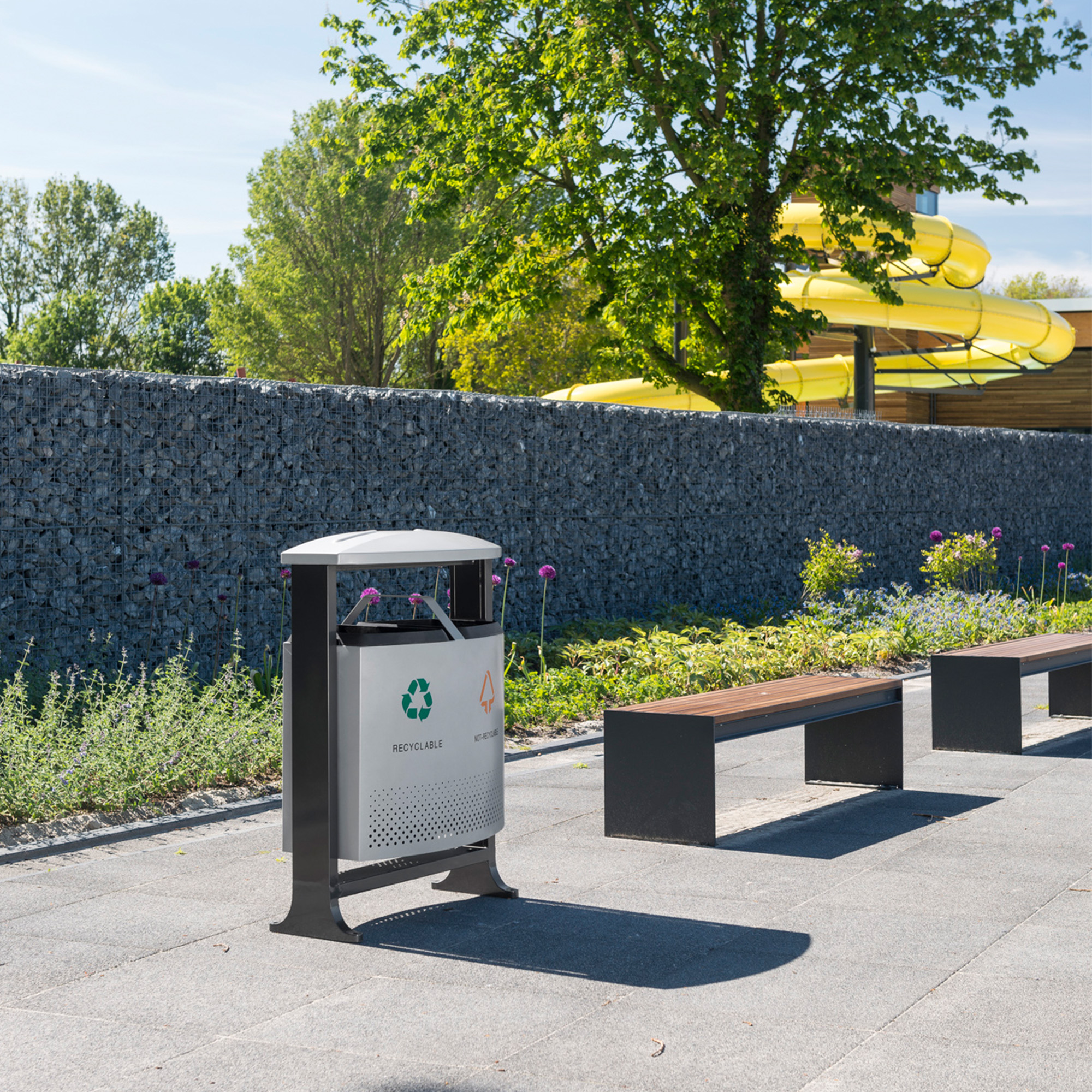 Vepa Bins Abfallbehälter für Abfalltrennung draußen 2x39 Liter mit ...