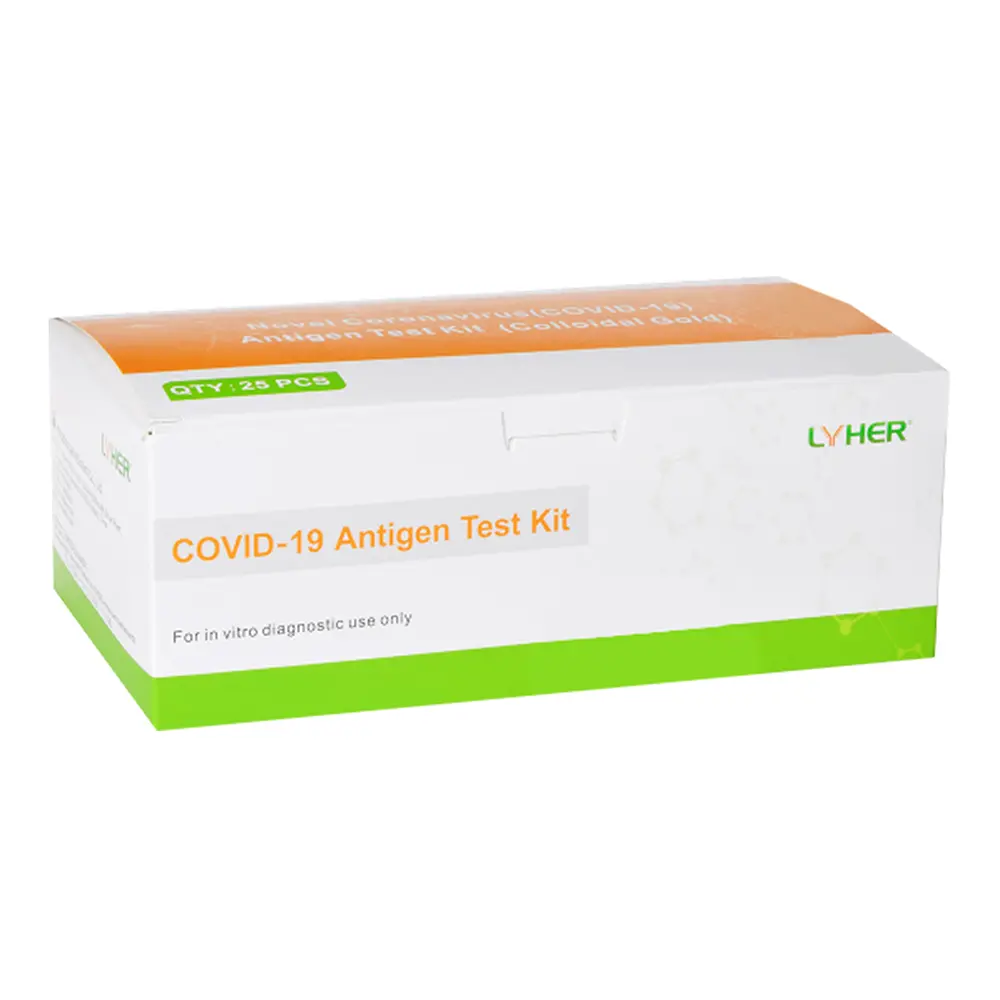 Lyher Covid-19 Antigen Corona Schnelltest, Selbsttest Laien 5er Pack 5 Stück Schnelltest Packung  CO-ST1-5