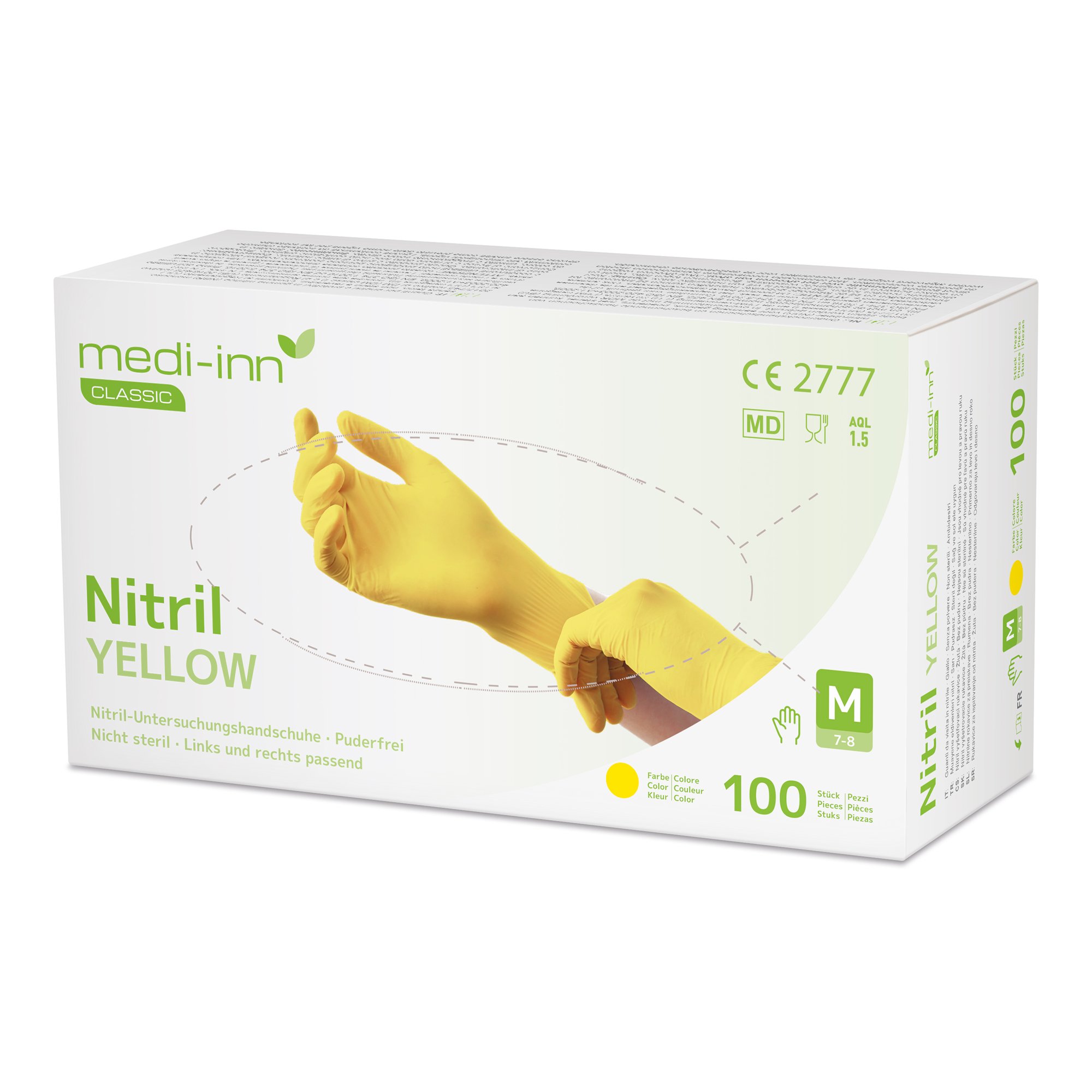 Medi-Inn Einmalhandschuhe Nitril Yellow, puderfrei 1000 Stück