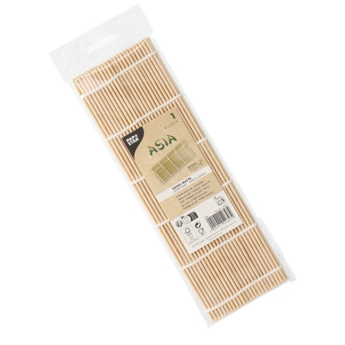 PAPSTAR Sushi-Matte Bambus "ASIA" 27 cm x 27 cm natur, 50 x 1 Stück
