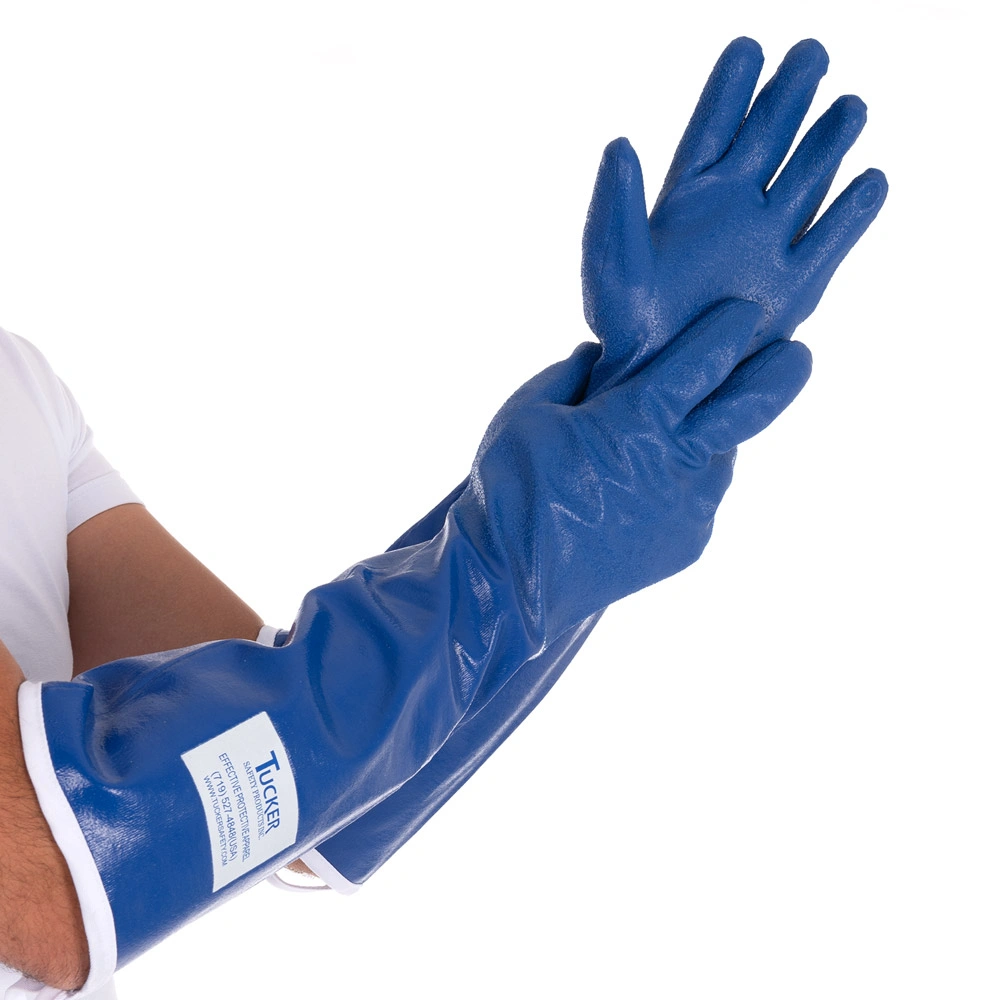Hygostar Safety Burnguard Steamglove Allzweckhandschuhe mit Nitril-Beschichtung blau, VE 1 Paar