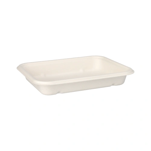 PAPSTAR Schalen, Zuckerrohr "pure" ungeteilt 3 cm x 15,3 cm x 20,3 cm weiß, 6 x 50 Stück