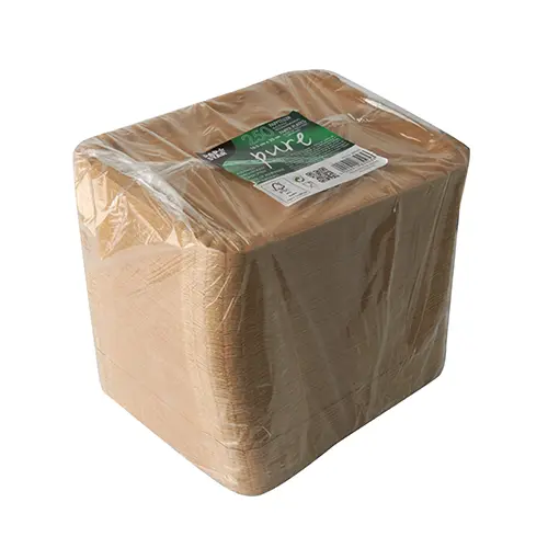 PAPSTAR Teller Pappe pure eckig 16,5 x 20 cm braun, FSC-zertifizierte Einweg-Pappteller aus 100 % Frischfaserkarton, lebensmittelecht und nachhaltig in Großpackung
