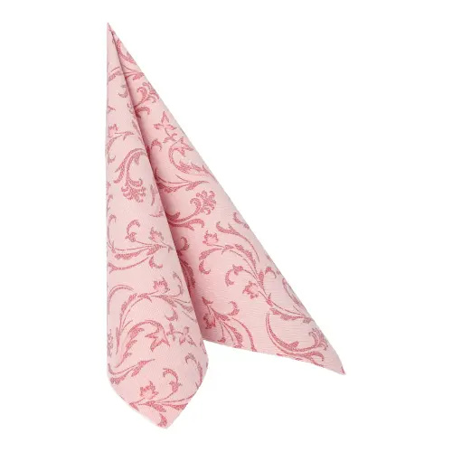 PAPSTAR Servietten "ROYAL Collection" 1/4-Falz 40 x 40 cm bordeaux "Damascato", stoffähnliche Premium-Tissue-Serviette mit Damast-Muster für edle Tischdekoration, FSC-zertifiziert, Art.-Nr. 37208