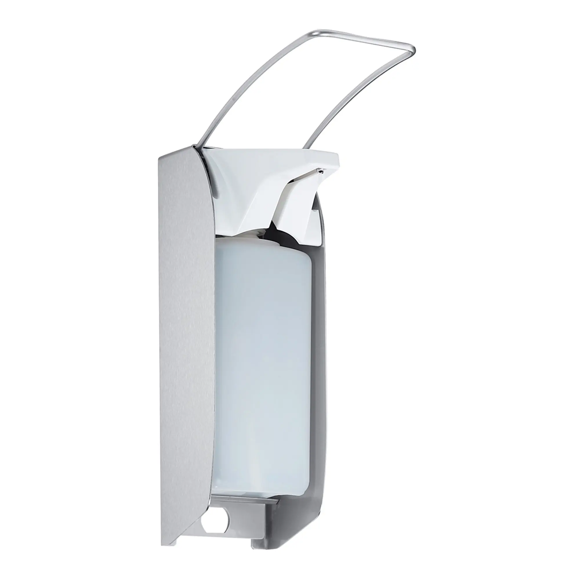 Wagner EWAR WP 121 Desinfektionsmittelspender 1000 ml aus Edelstahl mit Ellbogenbedienung für Wandmontage, Artikelnummer WP121