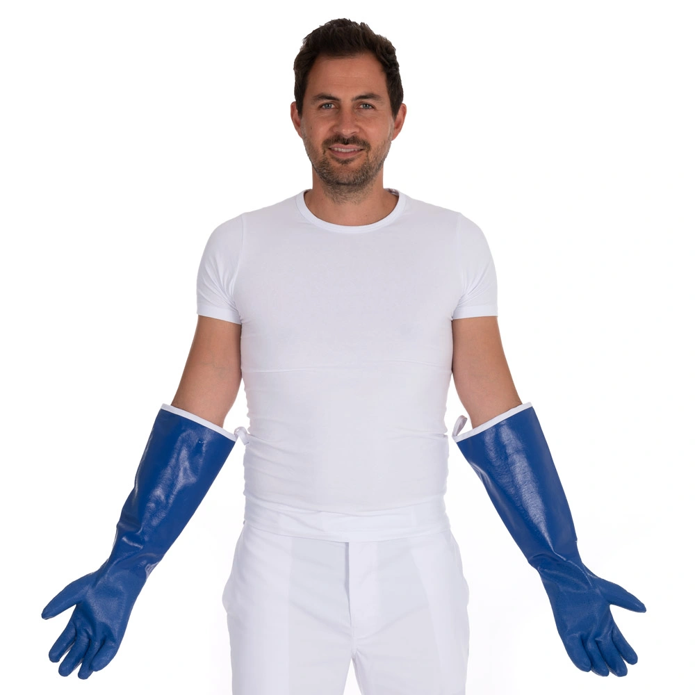 Hygostar Safety Burnguard Steamglove Allzweckhandschuhe mit Nitril-Beschichtung blau, VE 1 Paar