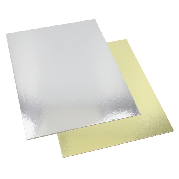 Starpak Tortenplatten eckig 0,3 cm x 30 cm x 40 cm gold/silber, 2 x 25 Stück