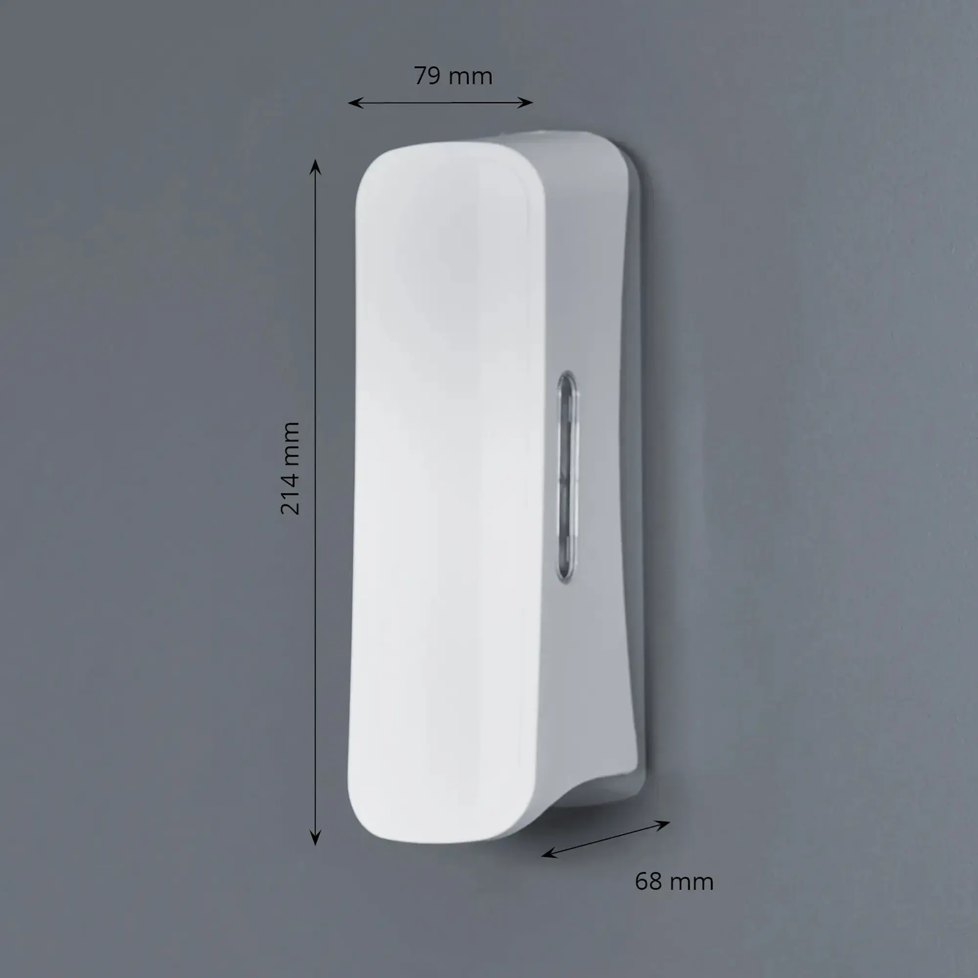 SEMYtop Dusch- u. Badspender 350 ml Kunststoff, weißer nachfüllbarer Wandspender mit Sichtfenster, Maße 214 x 79 x 68 mm, Hersteller SEMYtop