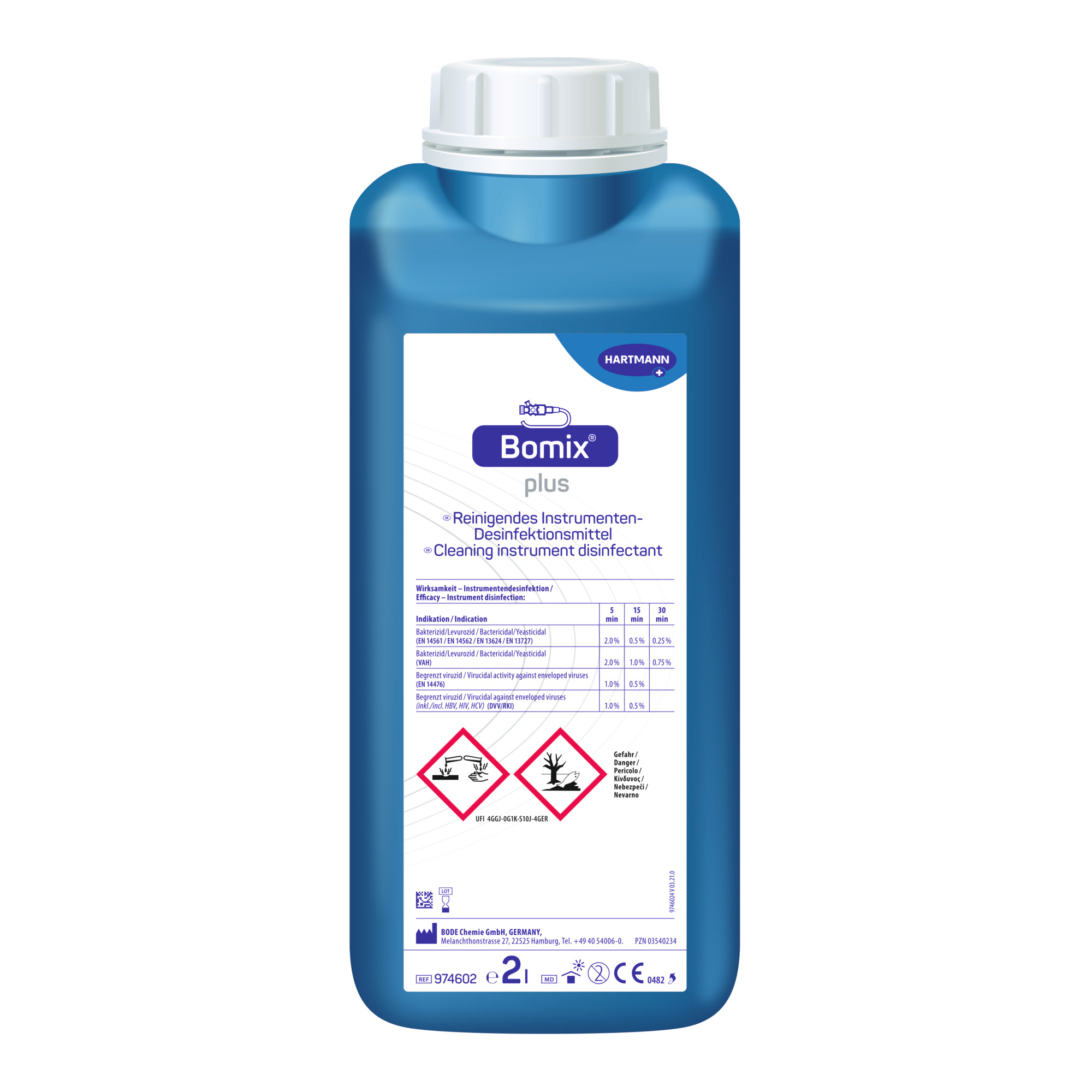 Bode Bomix plus aldehydfreie Reinigung Desinfektion 2 Liter Flaschen 974602_1