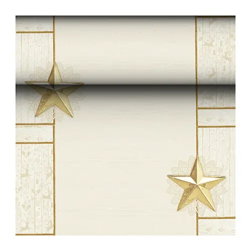PAPSTAR Tischläufer, Tissue "ROYAL Collection" 24 m x 40 cm champagner "Rising Star"
