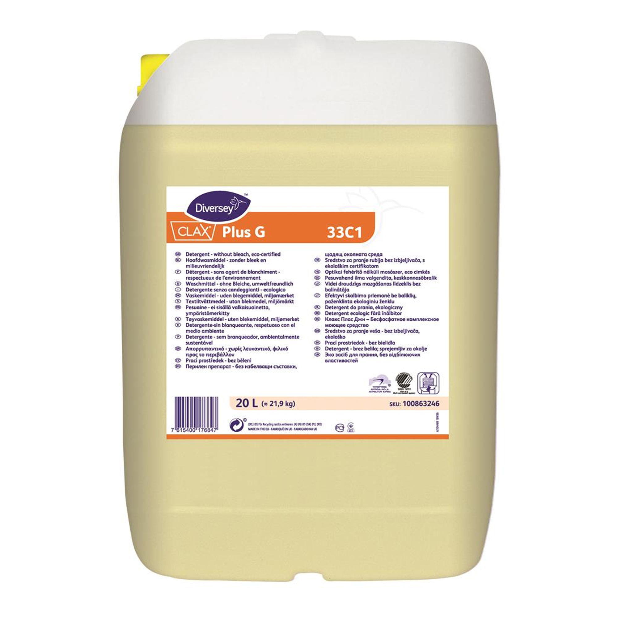 Clax Plus G 33C1 Alleinwaschmittel ohne Bleiche 20 Liter Kanister 100863246_1