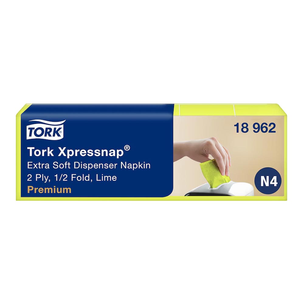 Tork 18962 Premium Xpressnap Extra Soft Spenderserviette N4 Interfold, 21,3 x 16,5 cm, 2-lg, limone