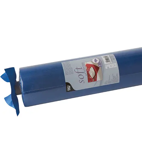 Starpak Tischdecke, stoffähnlich aus PP-Vlies „soft selection“ 25 m x 1,18 m in Dunkelblau von PAPSTAR auf Rolle, robuste, abwaschbare Tischdecke für Feste