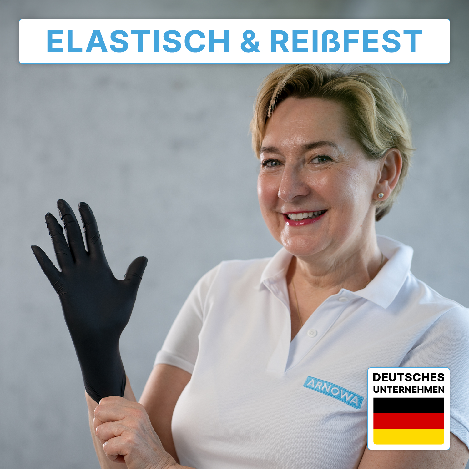 ARNOMED CLASSIC LATEX BLACK Latexhandschuhe schwarz puderfrei, VE 100 Stück