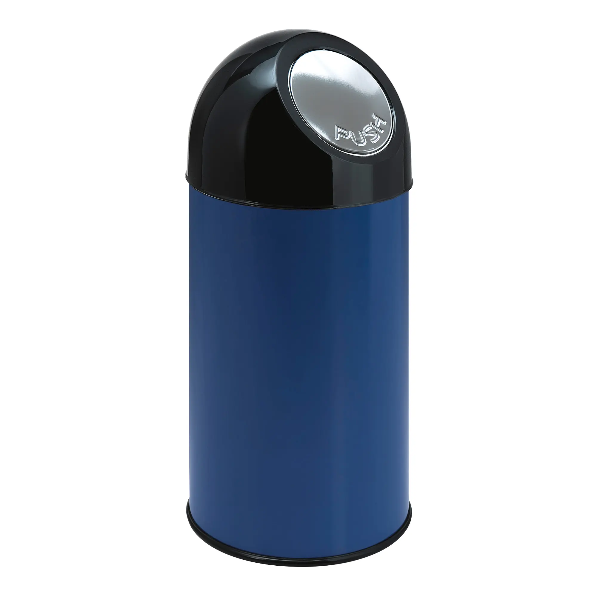 V-Part Abfallbehälter Edelstahl-Pushklappe Inneneimer 40 Liter blau/schwarz 31023394_1