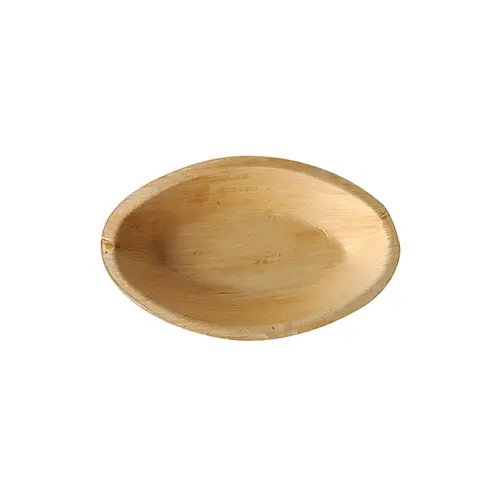PAPSTAR 6 Teller, Palmblatt "pure" oval 18 cm x 11,5 cm x 3 cm