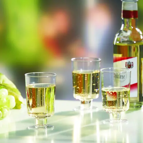 Starpak 10 Stiel-Gläser für Weisswein, PS 0,1 l Ø 5,1 cm, 8,5 cm glasklar einteilig