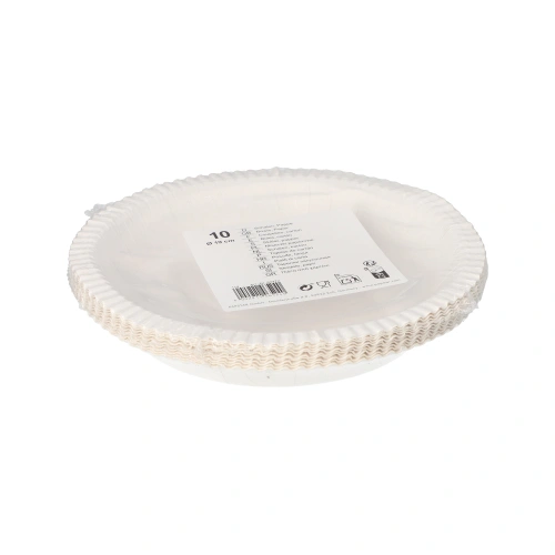 Starpak Schalen, Pappe rund Ø 19 cm, 2,4 cm weiß, 15 x 10 Stück