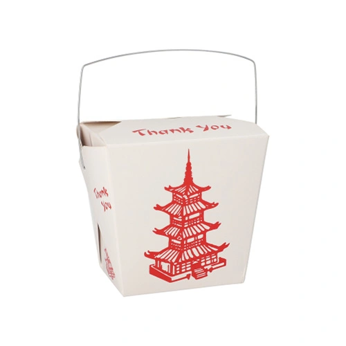 Starpak Snackboxen mit Henkel "ASIA" eckig 770 ml 10,3 cm x 8 cm x 6,6 cm "Temple", 10 x 30 Stück