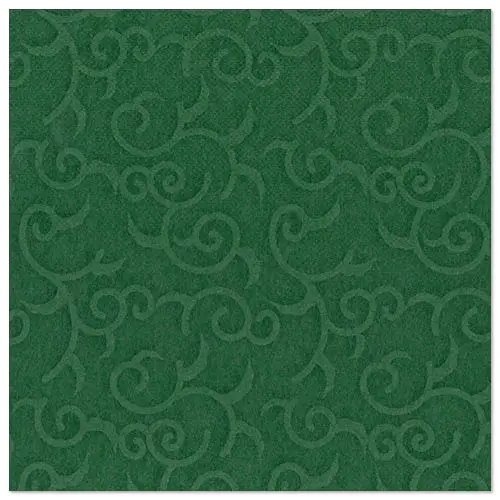 PAPSTAR Servietten "ROYAL Collection" 1/4-Falz 40 x 40 cm dunkelgrün Casali, hochwertige Stoffoptik-Serviette mit Relief-Ornament, weich, formstabil, FSC-zertifiziert