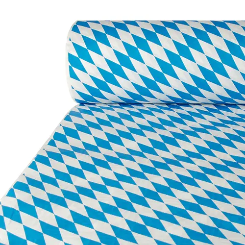PAPSTAR Papiertischtuch mit Damastprägung 50 m x 1 m "Bayrisch Blau"