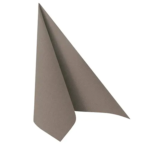 PAPSTAR Servietten "ROYAL Collection" 1/4-Falz 40 x 40 cm grau, 100 Stück aus Premium-Stoffoptik im lebensmittelgeeigneten Spenderkarton, Artikel 88556