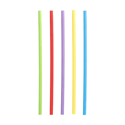 PAPSTAR Trinkhalme, Papier Ø 6 mm, 20 cm farbig sortiert in Grün, Rot, Lila, Gelb und Blau, FSC®-zertifiziert für Cocktails und Erfrischungsgetränke