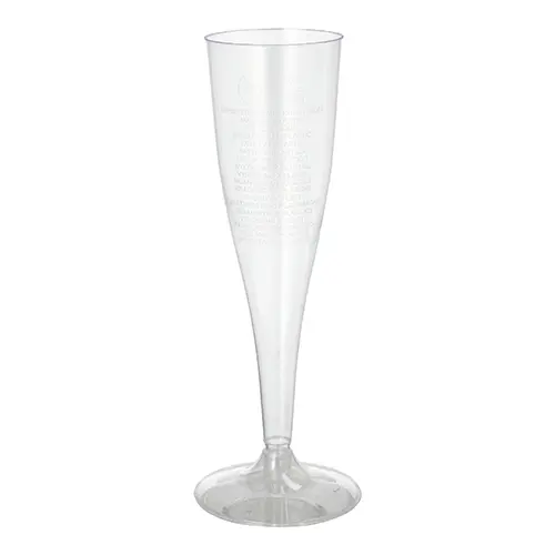 Starpak 5 Stiel-Gläser für Sekt, PS 0,1 l Ø 5 cm, 17,5 cm glasklar mit glasklarem Fuß