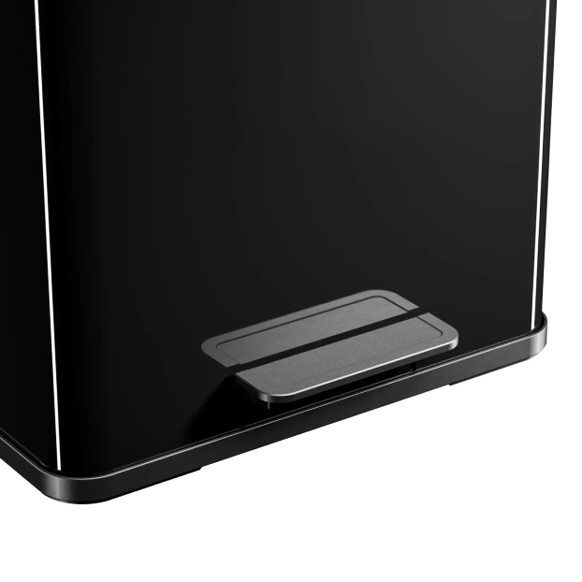 Hailo Öko duo Plus L Tretmülltrenner 1x9 und 1x17 Liter, schwarze Front mit stabilem Tretpedal und Soft-Close-Deckel, Hersteller Hailo