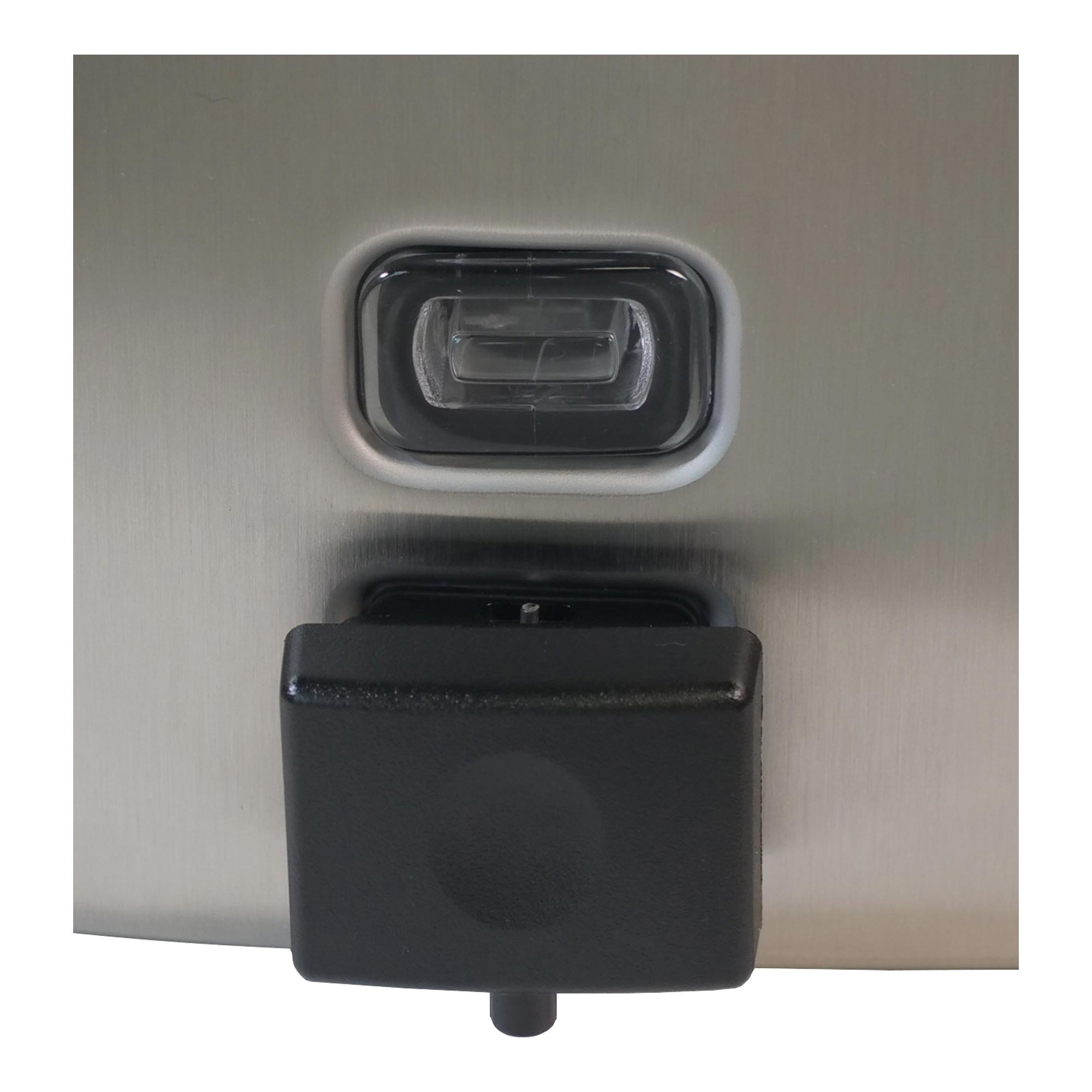 Bobrick B-4112 Contura Seifenspender 1200 ml aus Edelstahl 18/10, wandmontierter, vandalismussicherer Spender für Flüssigseife, Waschlotion und Seifencremes, Artikelnummer B-4112