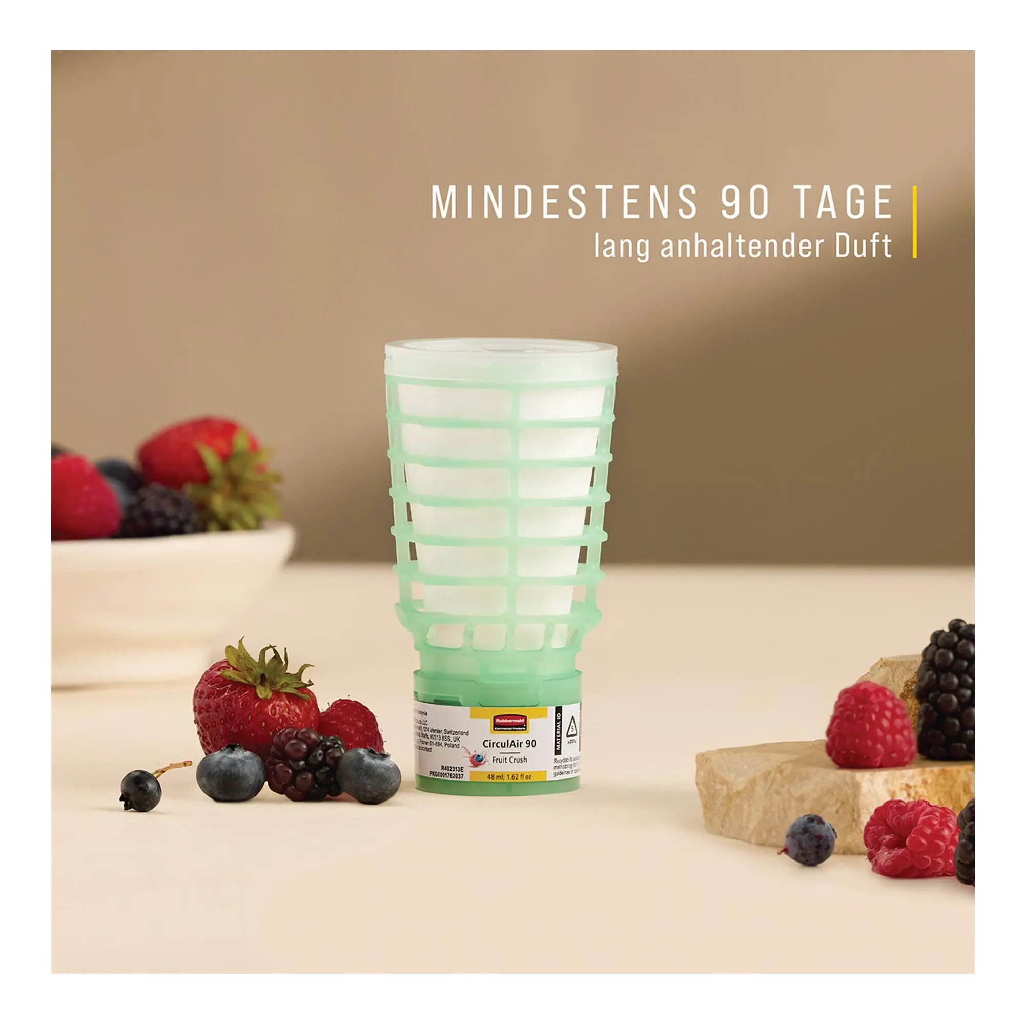 Rubbermaid CirculAir 90 Duftspender Nachfüllset Fruit Crush von Rubbermaid, Nachfüllkartusche für CirculAir 90 Duftspender, fruchtiger Langzeitduft für Waschräume und Eingangsbereiche