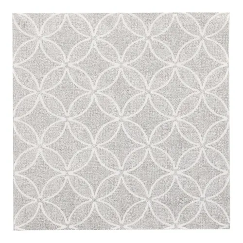 PAPSTAR Servietten "ROYAL Collection" 1/4-Falz 40 x 40 cm grau Circle Flowers, hochwertige kompostierbare Premium-Tischservietten, 8 x 20 Stück