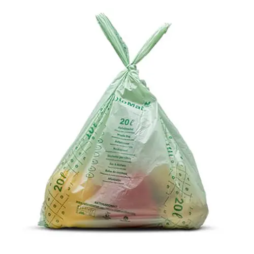 PAPSTAR "bioMat" Kompostbeutel auf Stärkebasis 20 l 56 cm x 44 cm mit Tragegriff