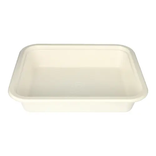 PAPSTAR Gastronorm-Behälter GN 1/2 Zuckerrohr, PLA beschichtet eckig 4 l, 6,5 x 32,5 x 26,5 cm