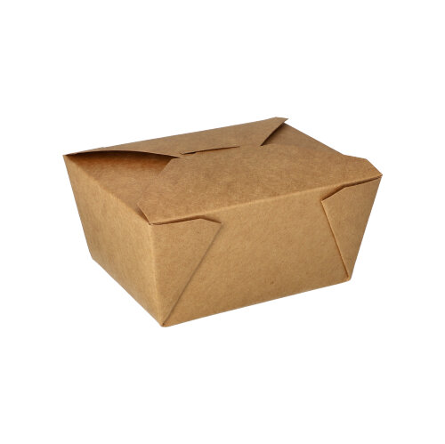 PAPSTAR 50 Lunchboxen, Pappe "pure" 750 ml 6,3 cm x 9 cm x 11,3 cm braun