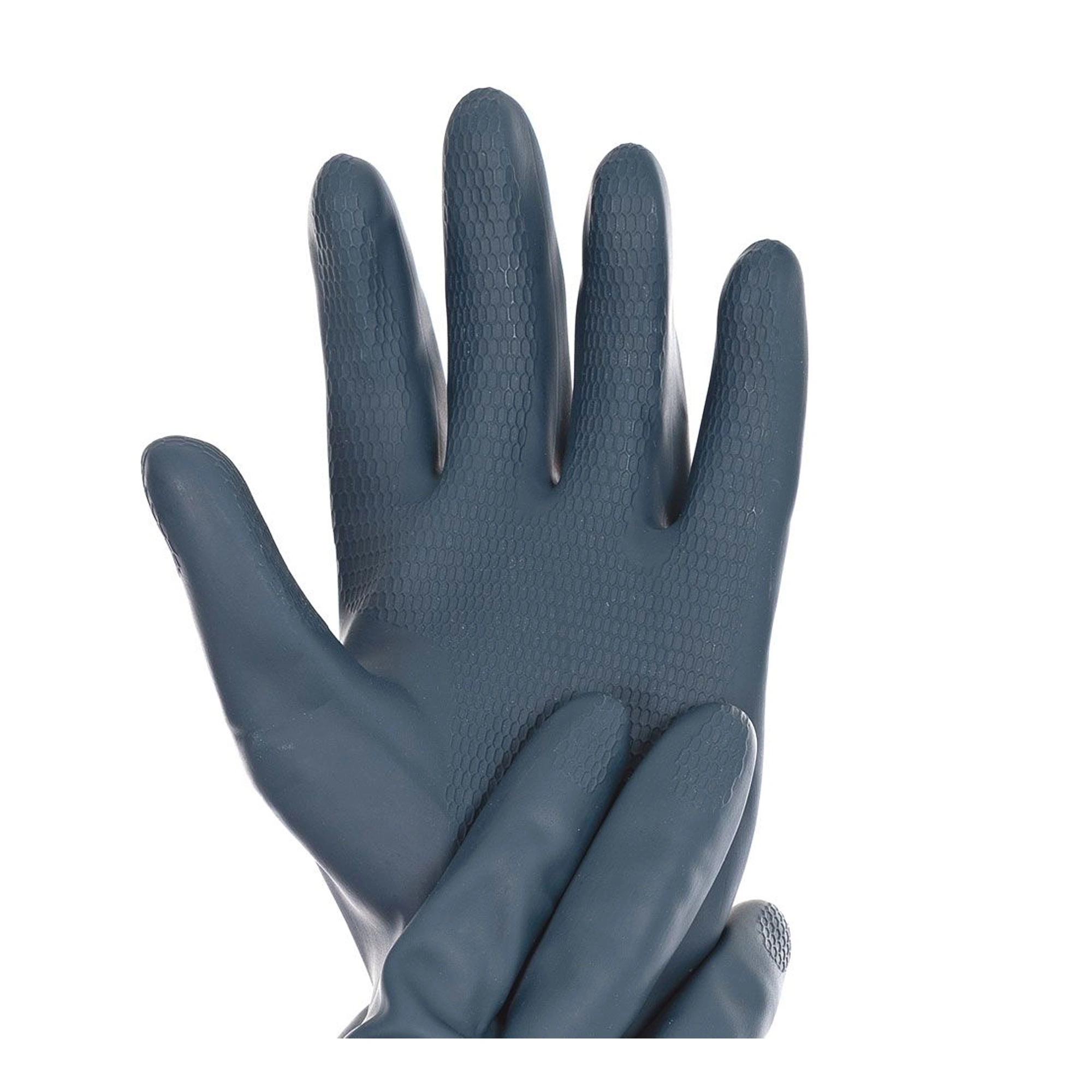 Hygostar Grande Chemikalienschutzhandschuhe mit Latex-Beschichtung petrol, VE 10 Paar
