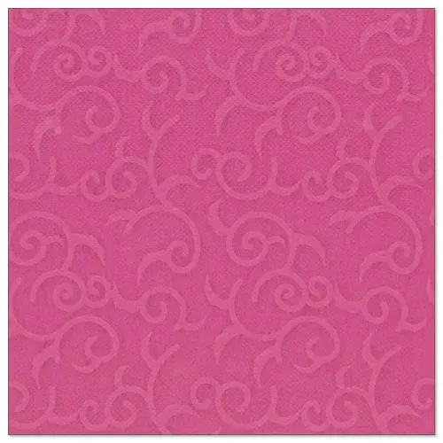 PAPSTAR Servietten ROYAL Collection 1/4-Falz 40 x 40 cm fuchsia Casali, stoffähnliche Premium-Serviette mit ornamentaler Prägung