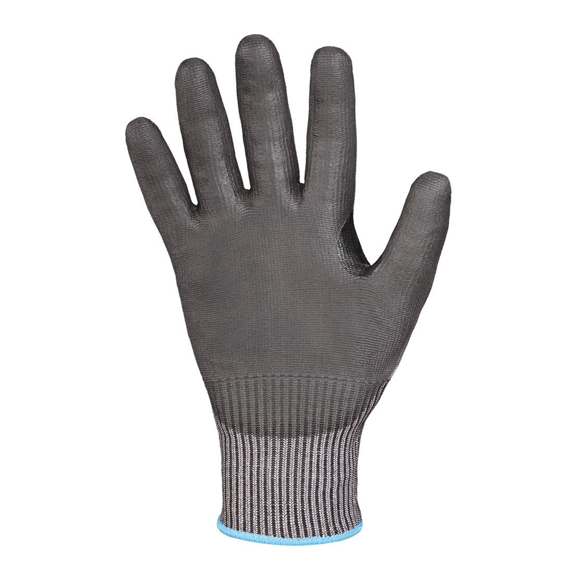 Optiflex Tucson 0856 Schnittschutzhandschuhe mit Polyurethan-Beschichtung grau/schwarz, VE 60 Paar