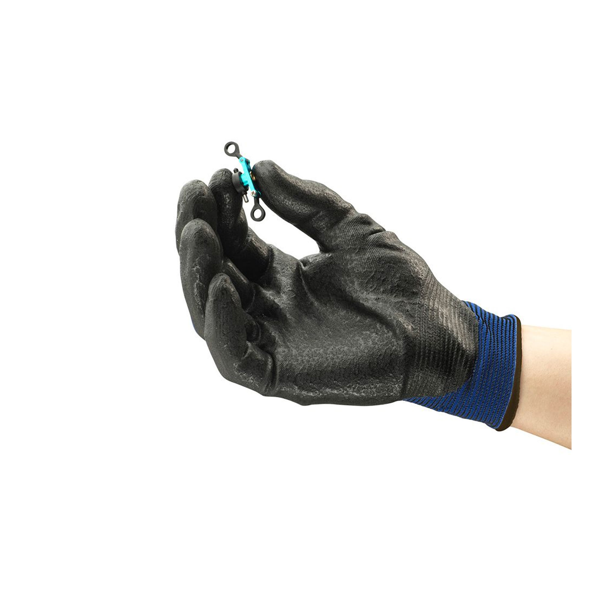 Ansell HyFlex 11-816 Mehrzweckhandschuhe mit Nitril-Beschichtung blau/schwarz, VE 12 Paar