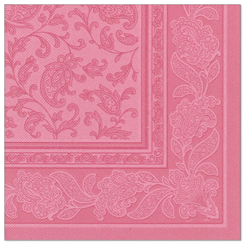 PAPSTAR Servietten "ROYAL Collection" 1/4-Falz 40 cm x 40 cm rosa "Ornaments"