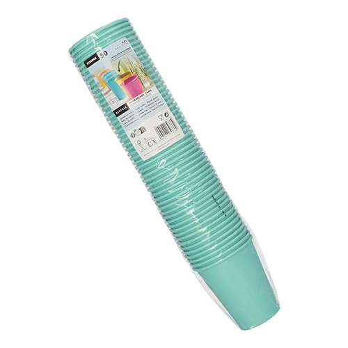Starpak Trinkbecher, Pappe "To Go" 0,2 l Ø 8 cm, 9,2 cm türkis, 20 x 50 Stück