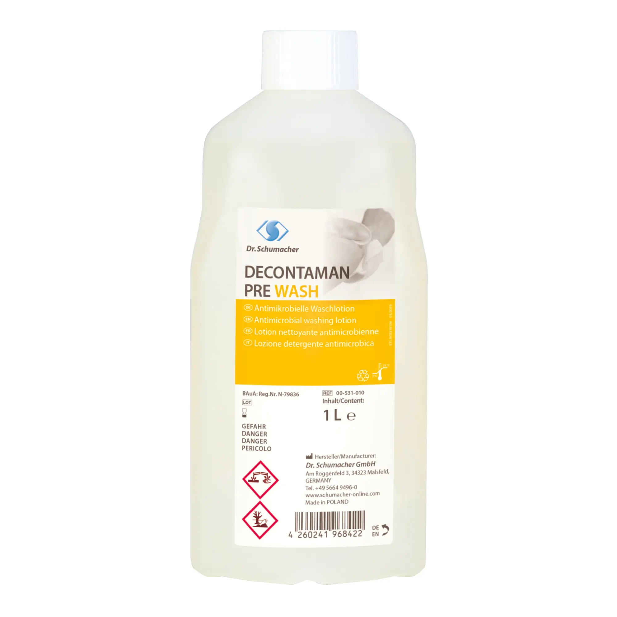 Dr. Schumacher Decontaman pre wash antimikrobielle Waschlotion 1 Liter 00-531-010_1