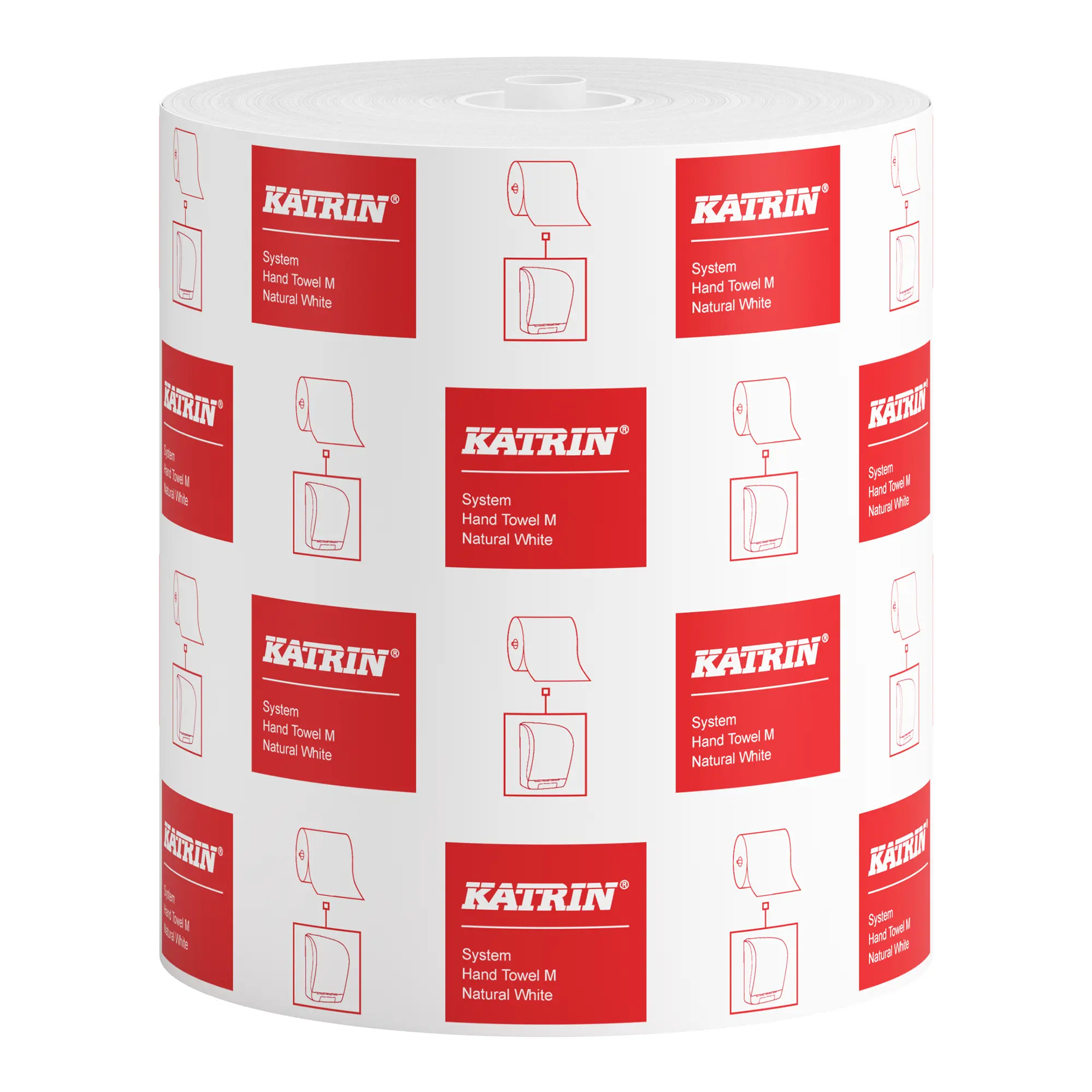 Katrin 460201 System Handtuchrolle M, 1-lagig, 180 Meter aus saugfähigem Tissuepapier für Katrin System Handtuchrollenspender, Artikelnummer 460201