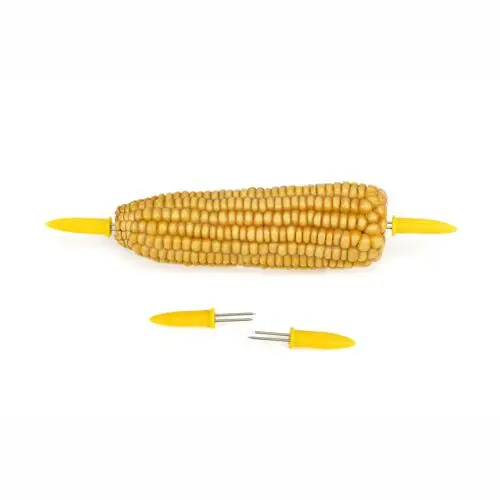 PAPSTAR Maiskolbenhalter gelb zum sicheren Halten von Maiskolben beim Grillen, Set mit gelben Griffen, Art.-Nr. 81125