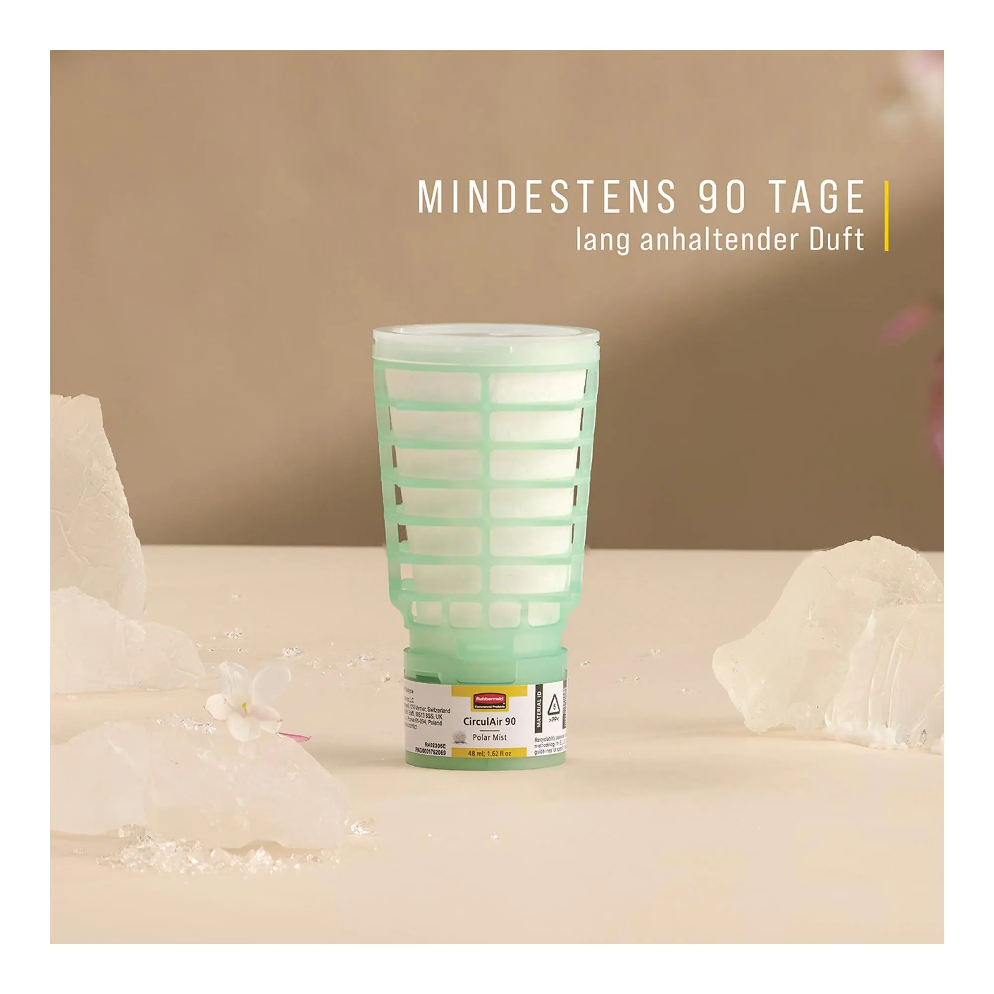 Rubbermaid CirculAir 90 Duftspender Nachfüllset Polar Mist von Rubbermaid, Langzeit-Nachfüllkartusche für CirculAir 90 Duftspender, mindestens 90 Tage Duftwirkung, Art.-Nr. FG402312